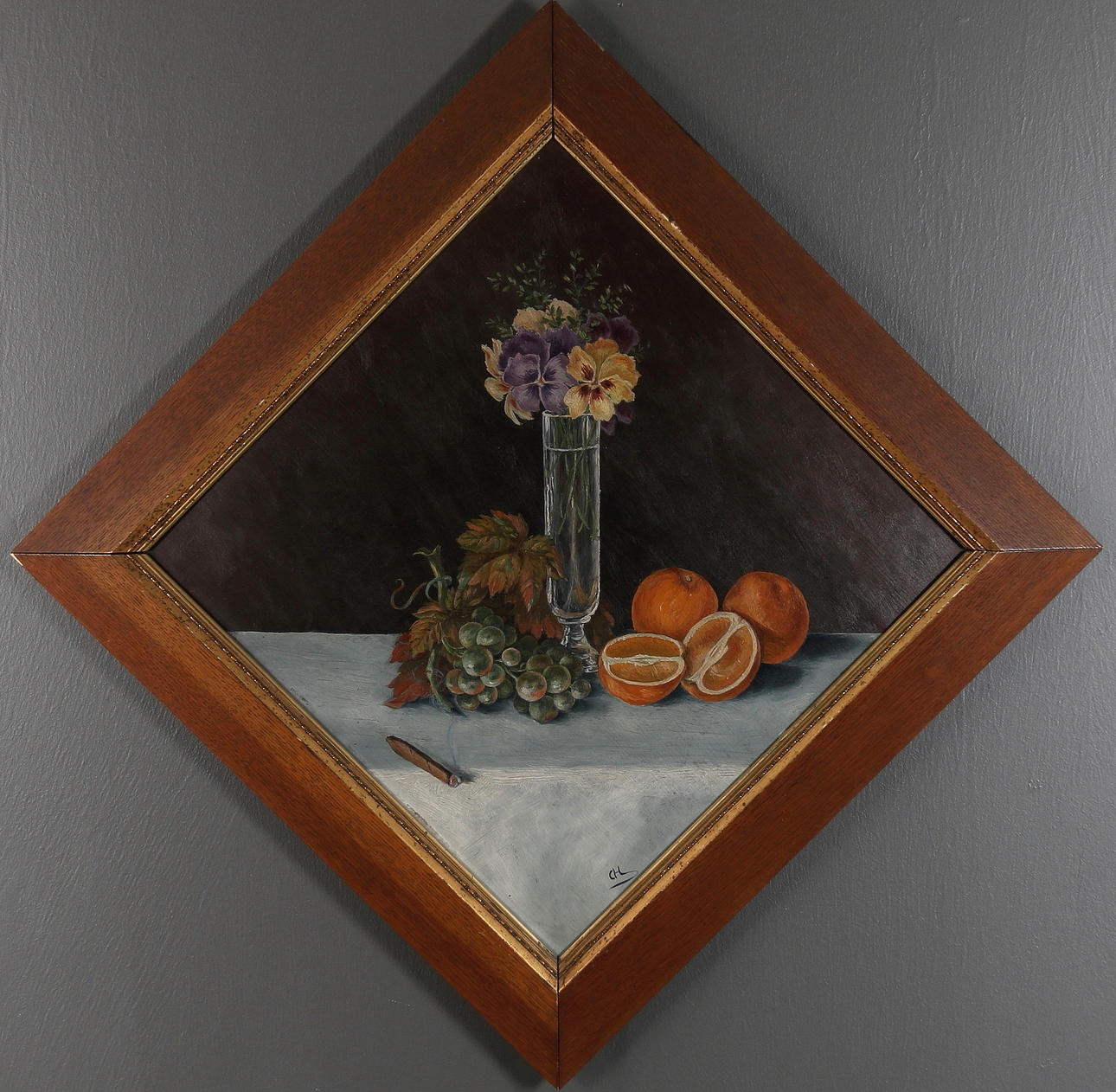 OKÄND KONSTNÄR, Stilleben, 1 par, olja på trä, 1800-tal.