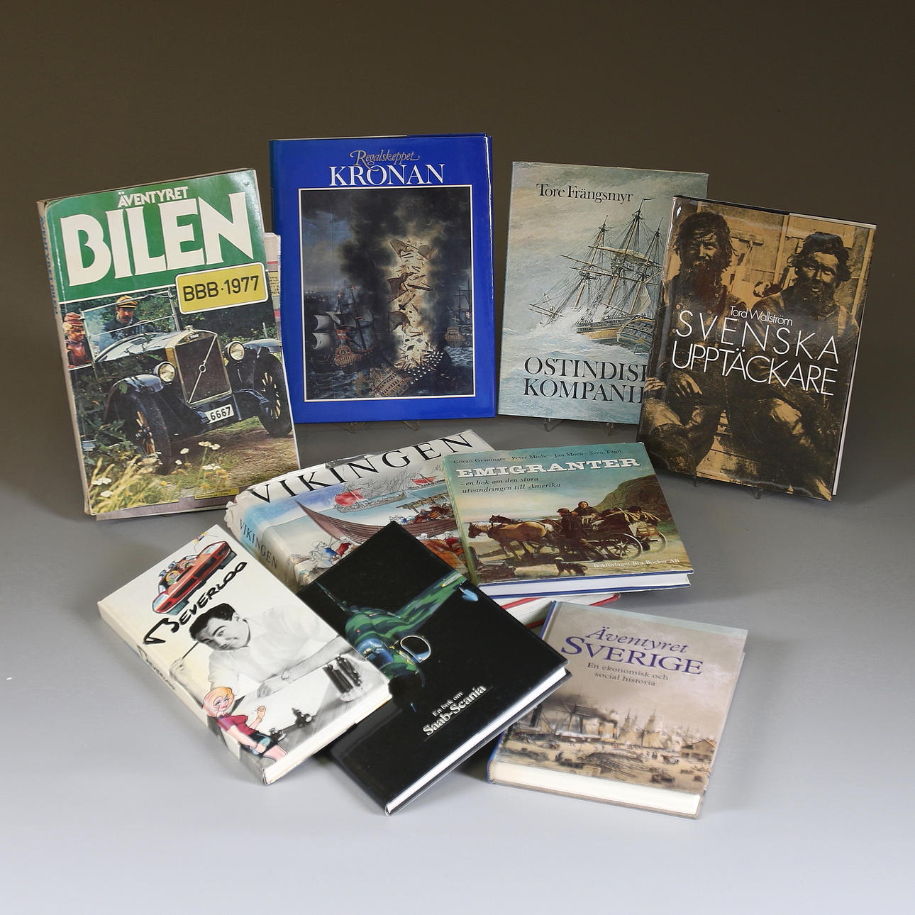 Ein Menge , 9 Stück, Geschichte, u.a. Das königliche Schiff Kronan.