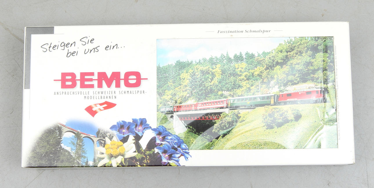 MODELLTÅG BEMO Start-Set "Glacier-Express" i originalkartong.