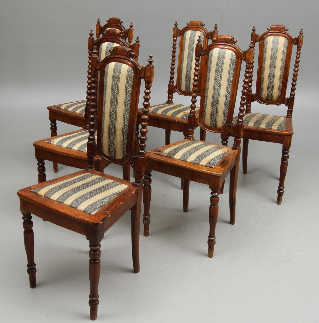 MATSALSSTOLAR, 6 st, 1800-talets andra hälft.