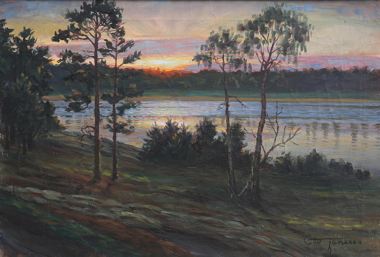 OTTO JANSSON. Oil on canvas. Signed.