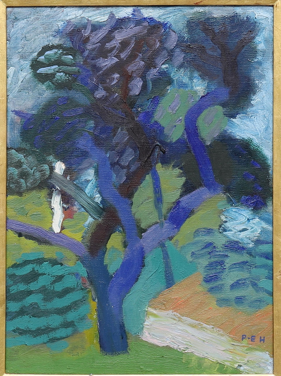 PER-ERIK HAGDAHL. oil on canvas, "Cherry tree", signed.