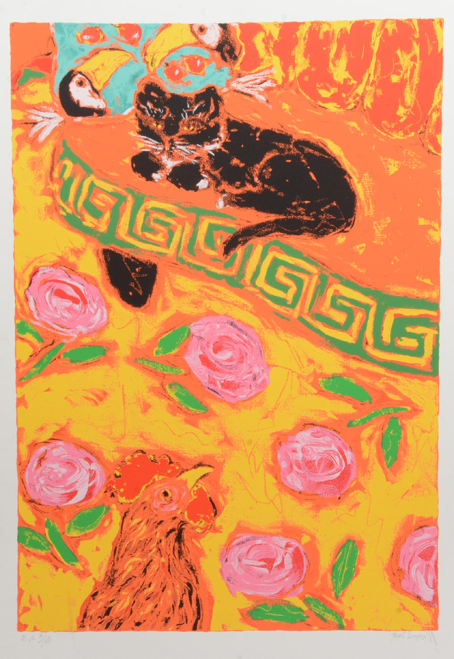 JACK SANGWILL. Rosa Rosen. Lithographie.