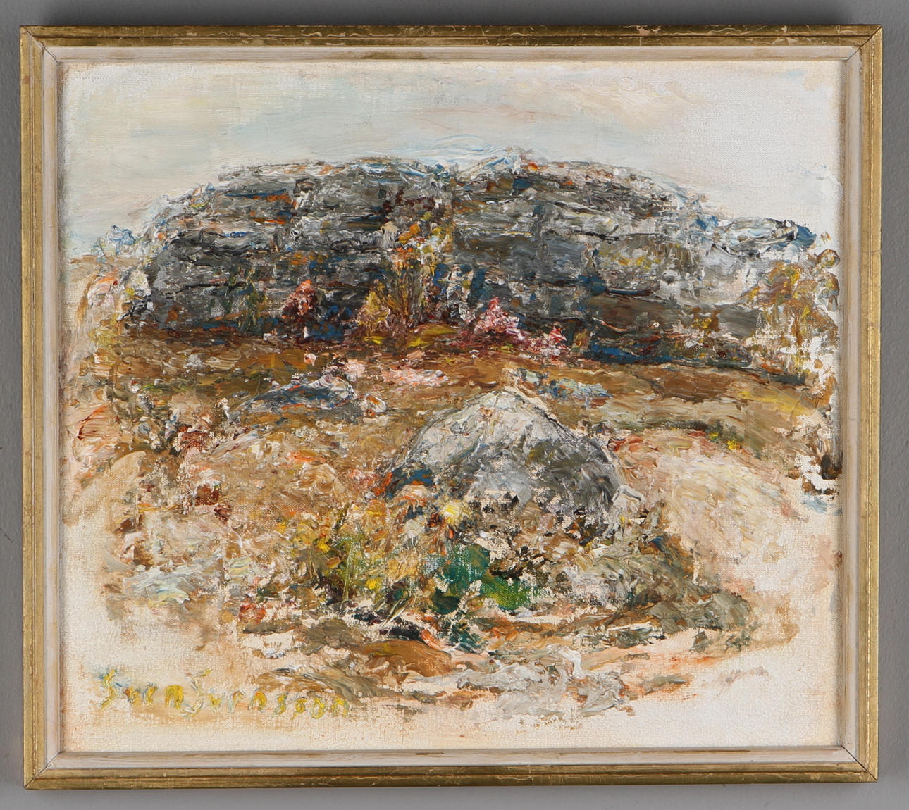 SVEN SVENSSON. "Muren", olja på duk, signerad.