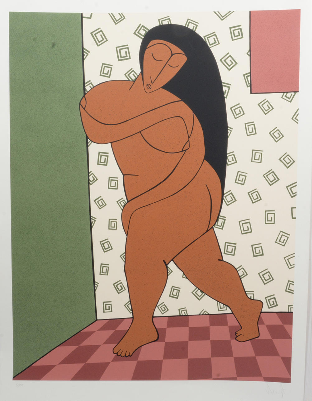 RALF ARZT. Woman. Lithograph.