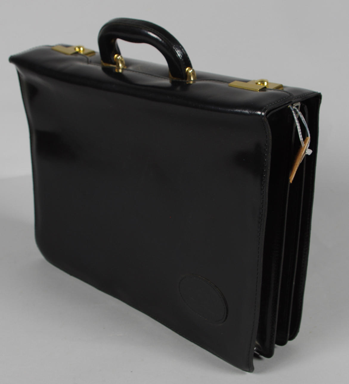 PORTFÖLJ, svart skinn.