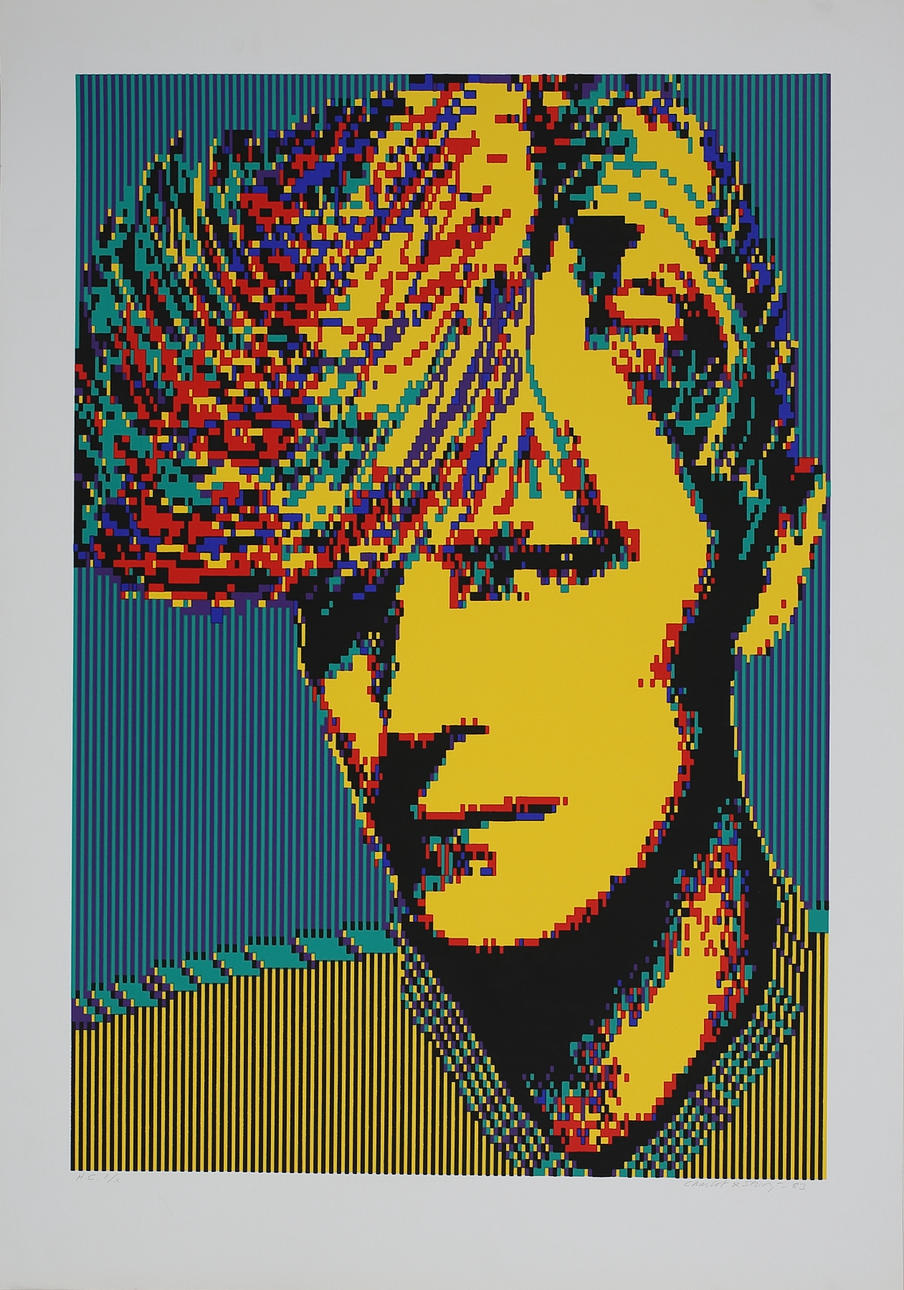 STURE JOHANNESSON/CHARLOTTE JOHANNESSON. David Bowie. Färglitografi. Signerad Charlotte och Sture J och daterad -83. HC 1/10.