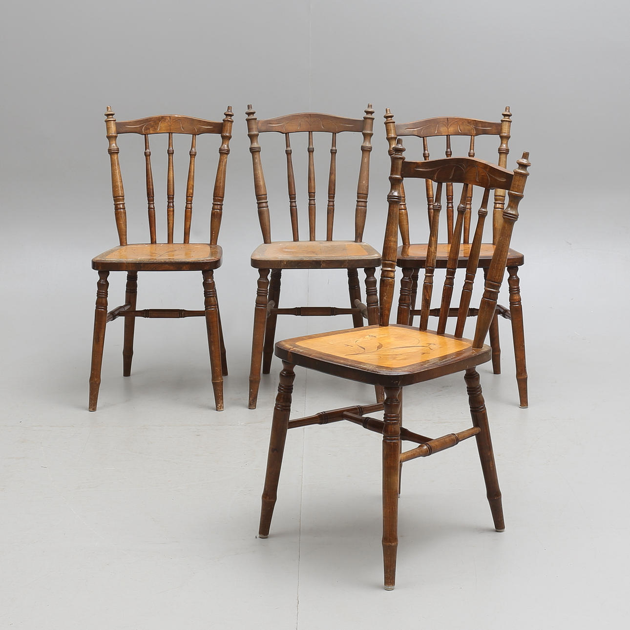 PINNSTOLAR, 4 st, 1800/1900-tal.