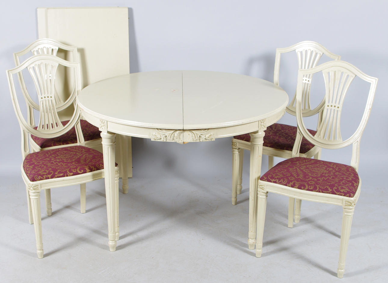 MATSALSGRUPP, gråmålad, gustaviansk stil.