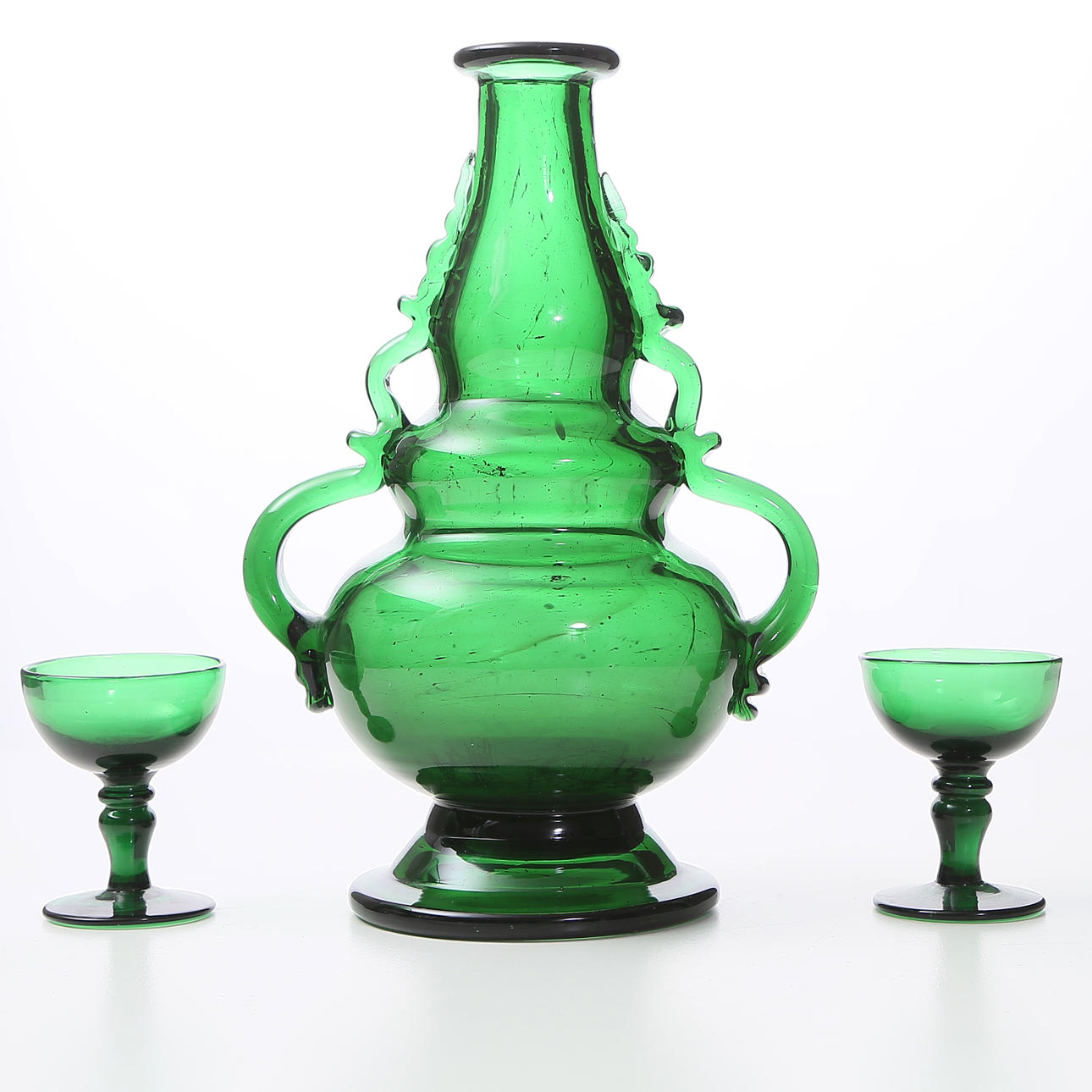 EDVIN OLLERS. SERVERINGKARAFF med glas 2 st, Kosta, ritad till ...