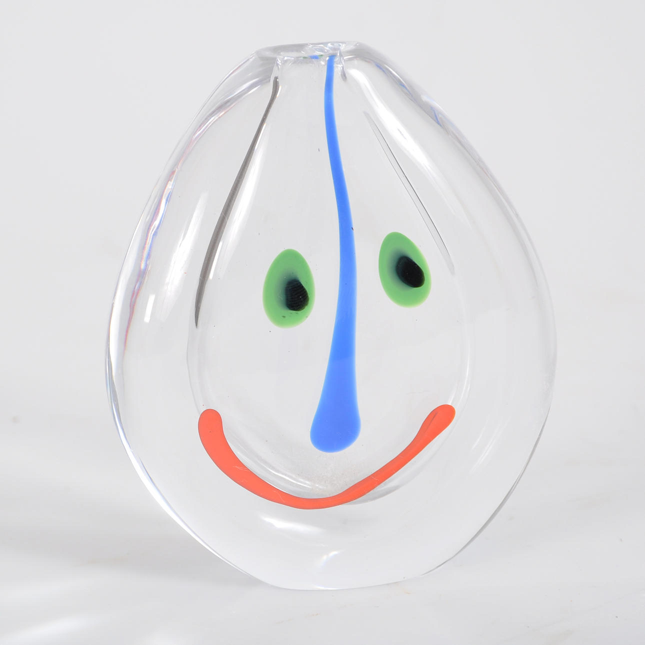 VASE, glas "Smiley Face", Anne Nilsson, Orrefors.