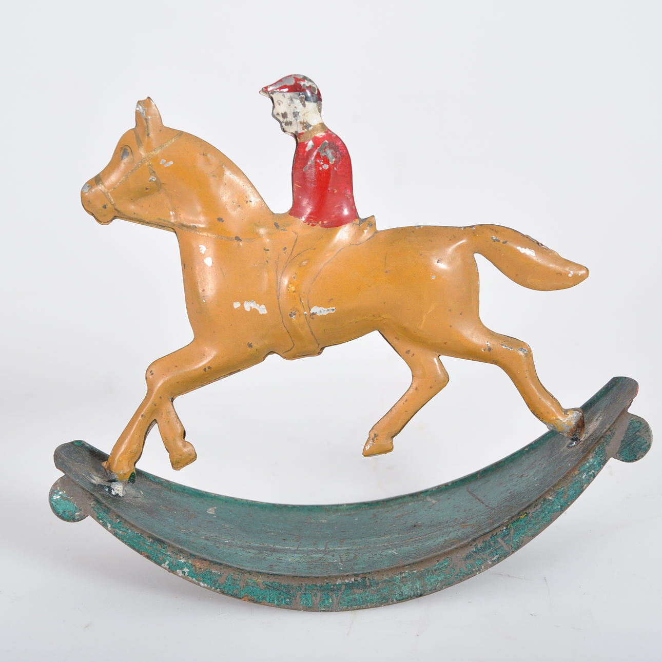 SWEDISH (ENKÖPINGS LEKSAKSFABRIK) TIN PENNY TOY JOCKEY ROCKING HORSE ...