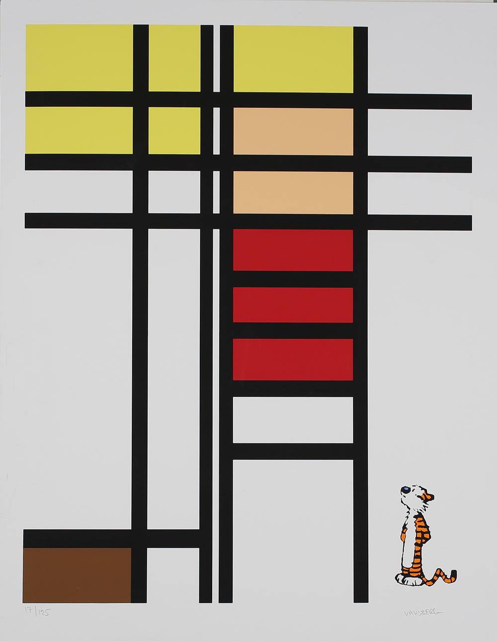 INGEMAN PERSSON. Komposition med tiger. Serigrafi. Signerad Vaksberg. 17/125.