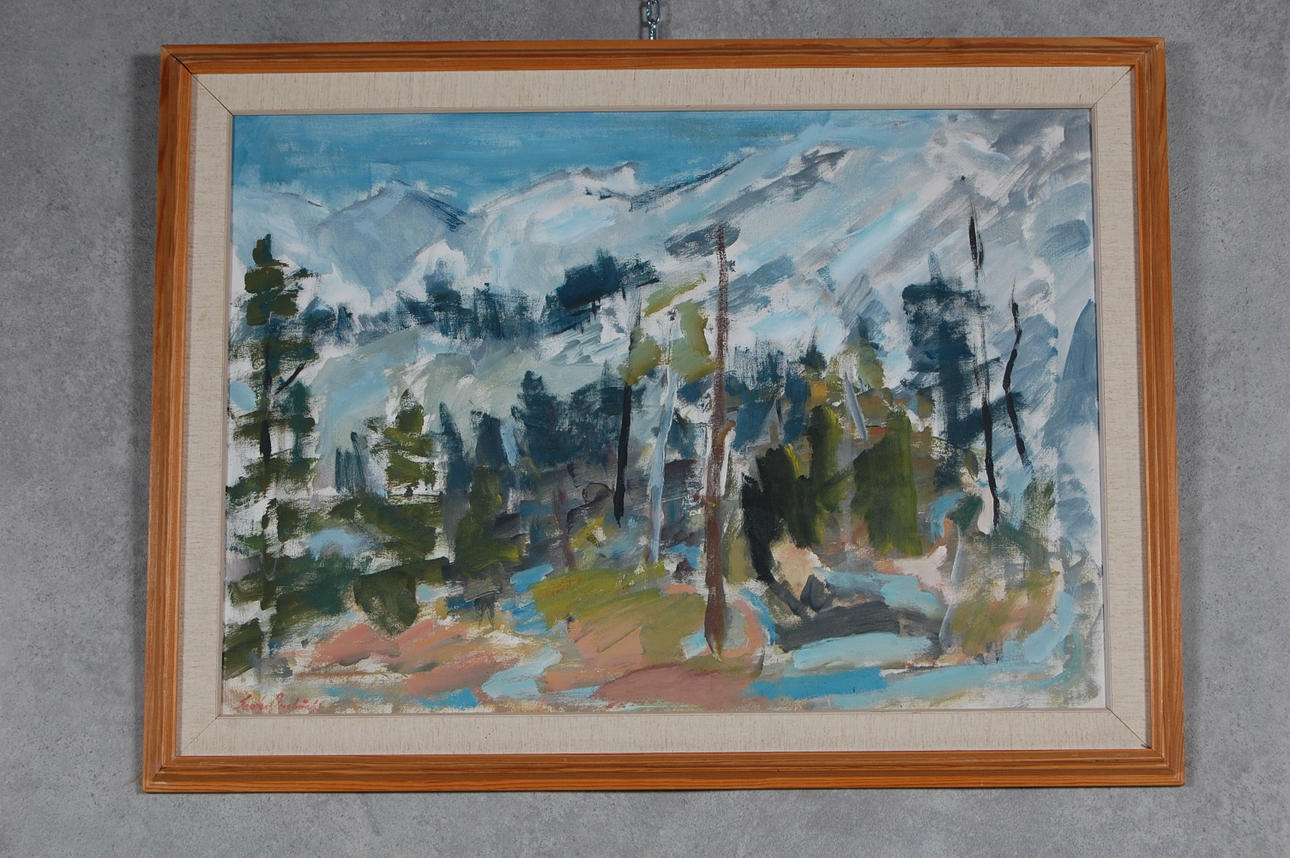 SANTOS OUSBÄCK. olja på duk, signerad.