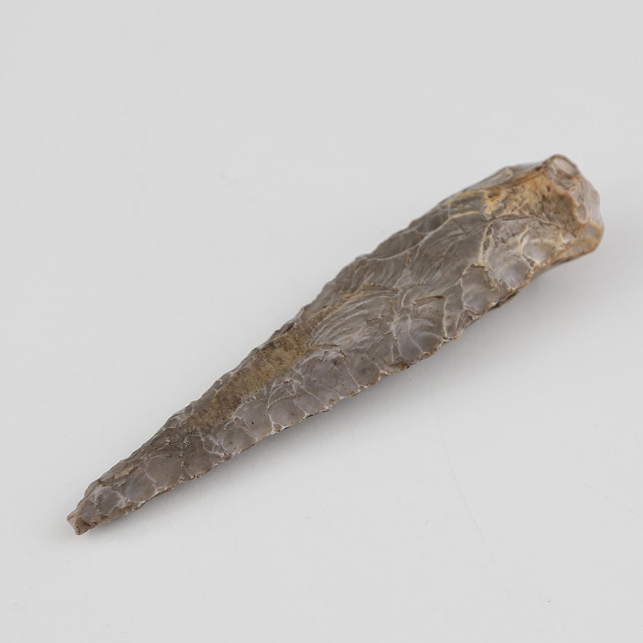 KORT KNIV, flint, yngre stenalder.