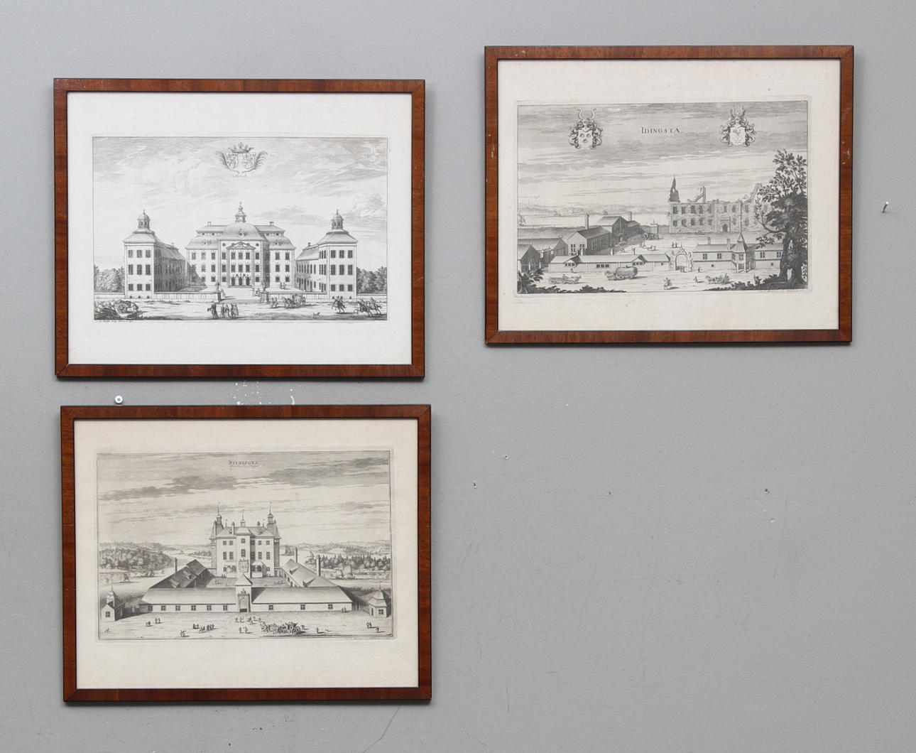 KOPPARSTICK, 3 st, ur Svecia antiqua, Löfstad, Idingsta och Sturefors.