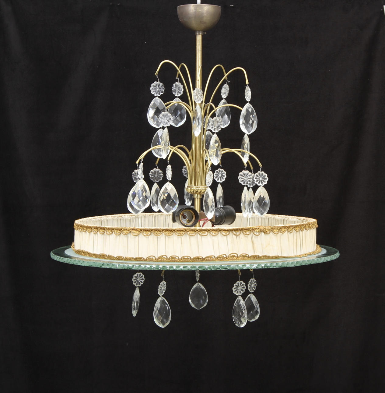 TAKLAMPA, Art deco, 1930/40-tal. Total höjd 67 cm.