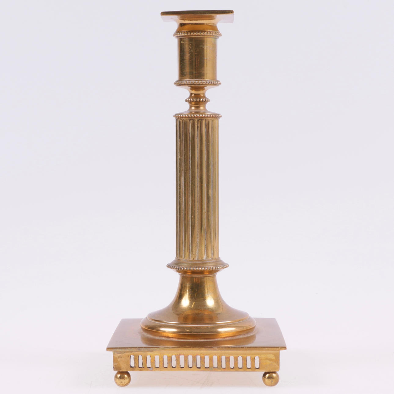 LJUSSTAKE, gustaviansk stil, mässing, Gusum.