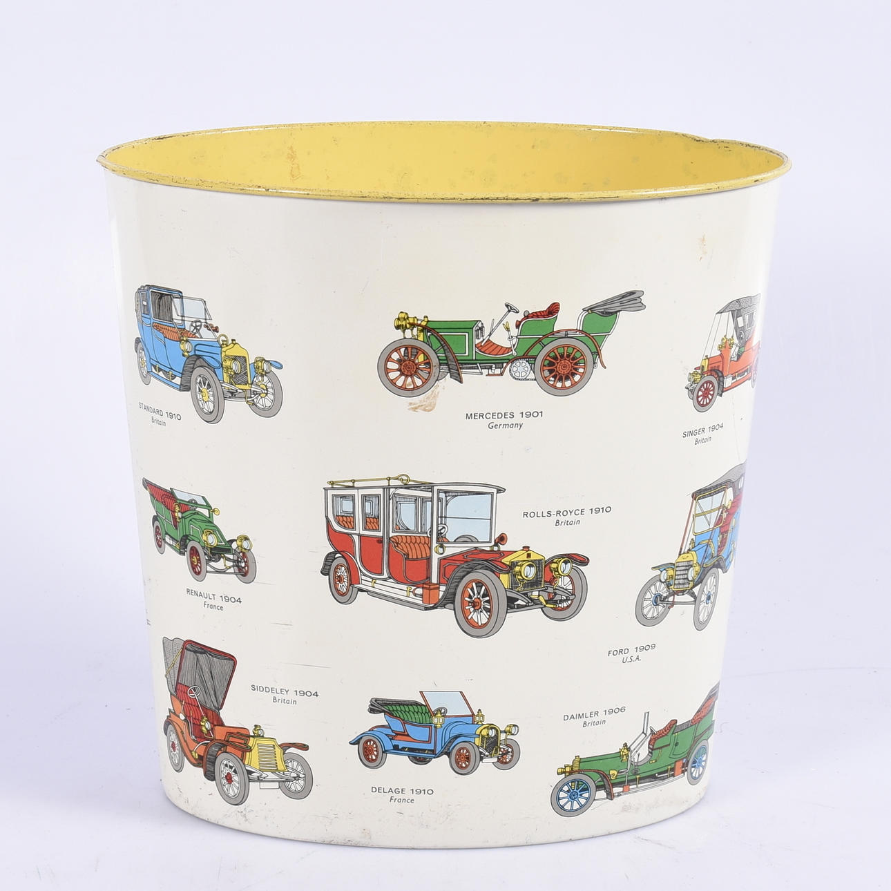 PAPPERSKORG, lackerad plåt, Worcester ware, England.