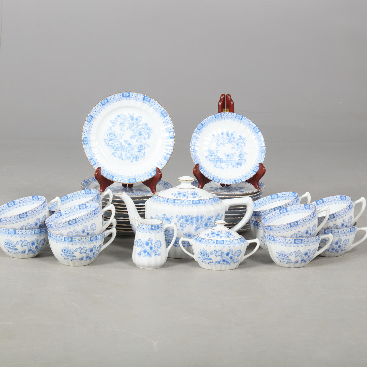 KAFFEE-/TEE-SET, Bavaria, China Blau, 39-tlg.