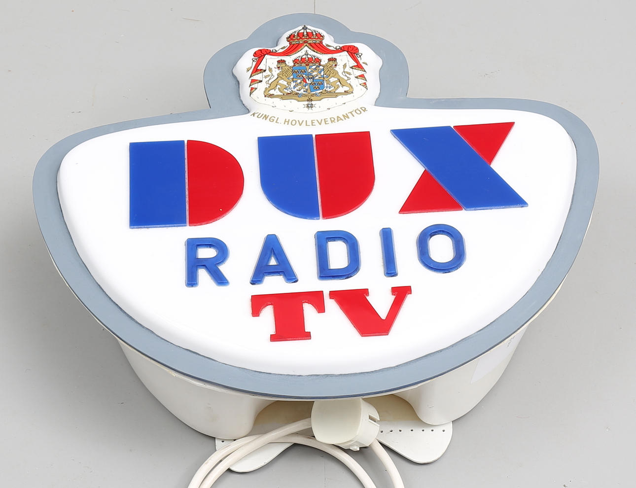SKYLT MED BELYSNING, DUX radio och tv, 1960-tal.