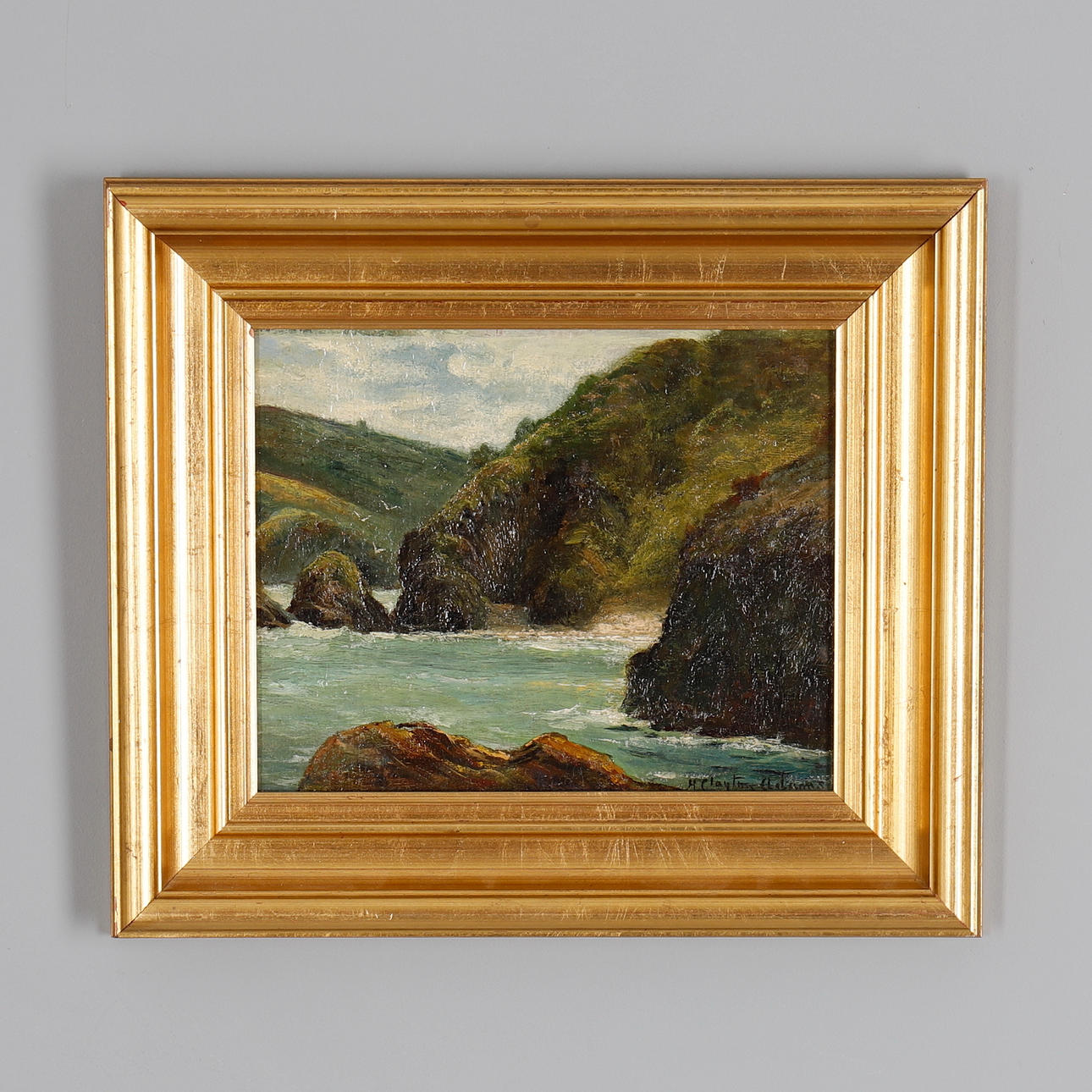 HARRY CLAYTON ADAMS (BRITISH FL. 1906-1908). KÜSTENLANDSCHAFT.