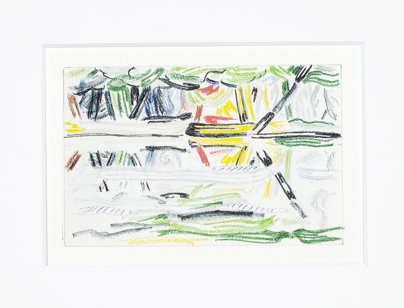 ROY LICHTENSTEIN. litografi efter skiss, reflektioner.