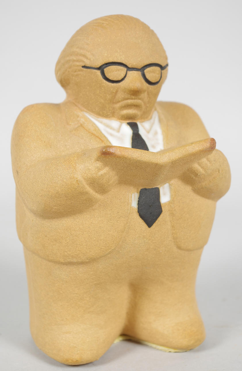 LISA LARSON. keramikfigur, "Gunnar Sträng".