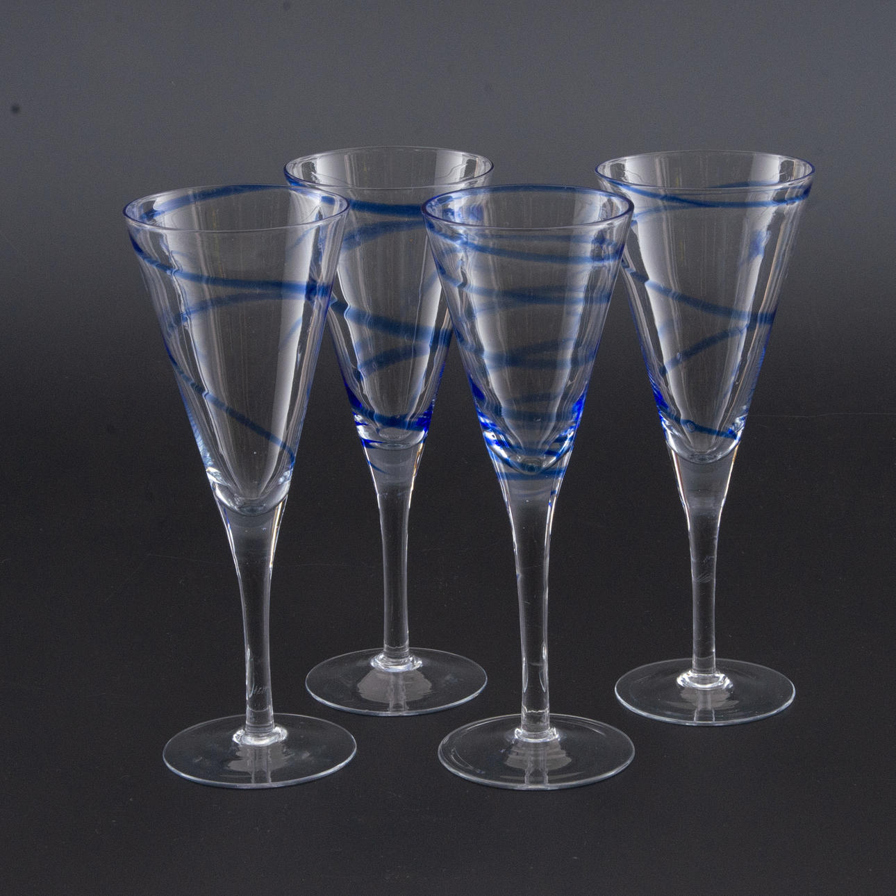 CHAMPAGNE GLAS, 4 stk, kunstigt glas.
