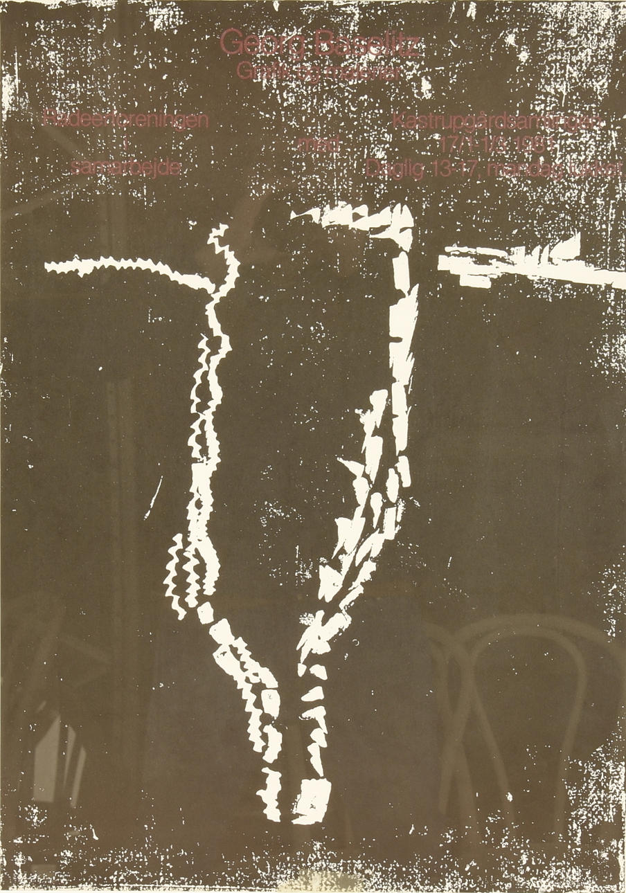 EXHIBITION POSTER, lithographed, Georg Baselitz.