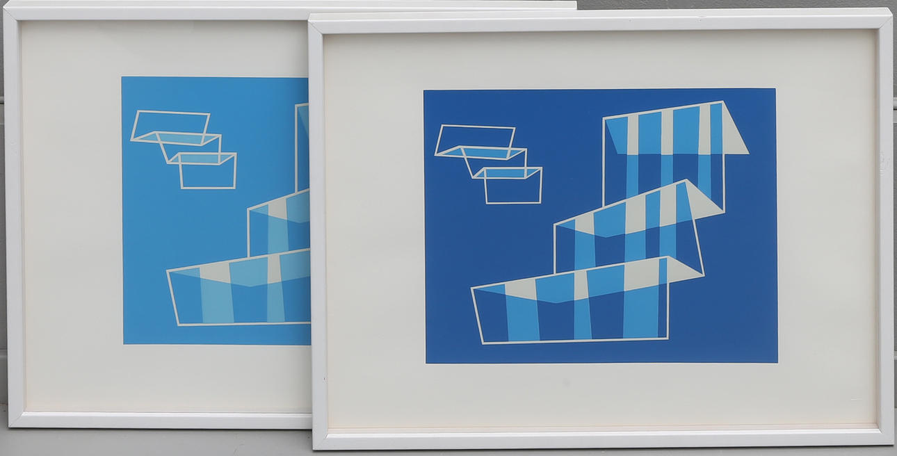 JOSEF ALBERS. Litografier, 2 stycken.