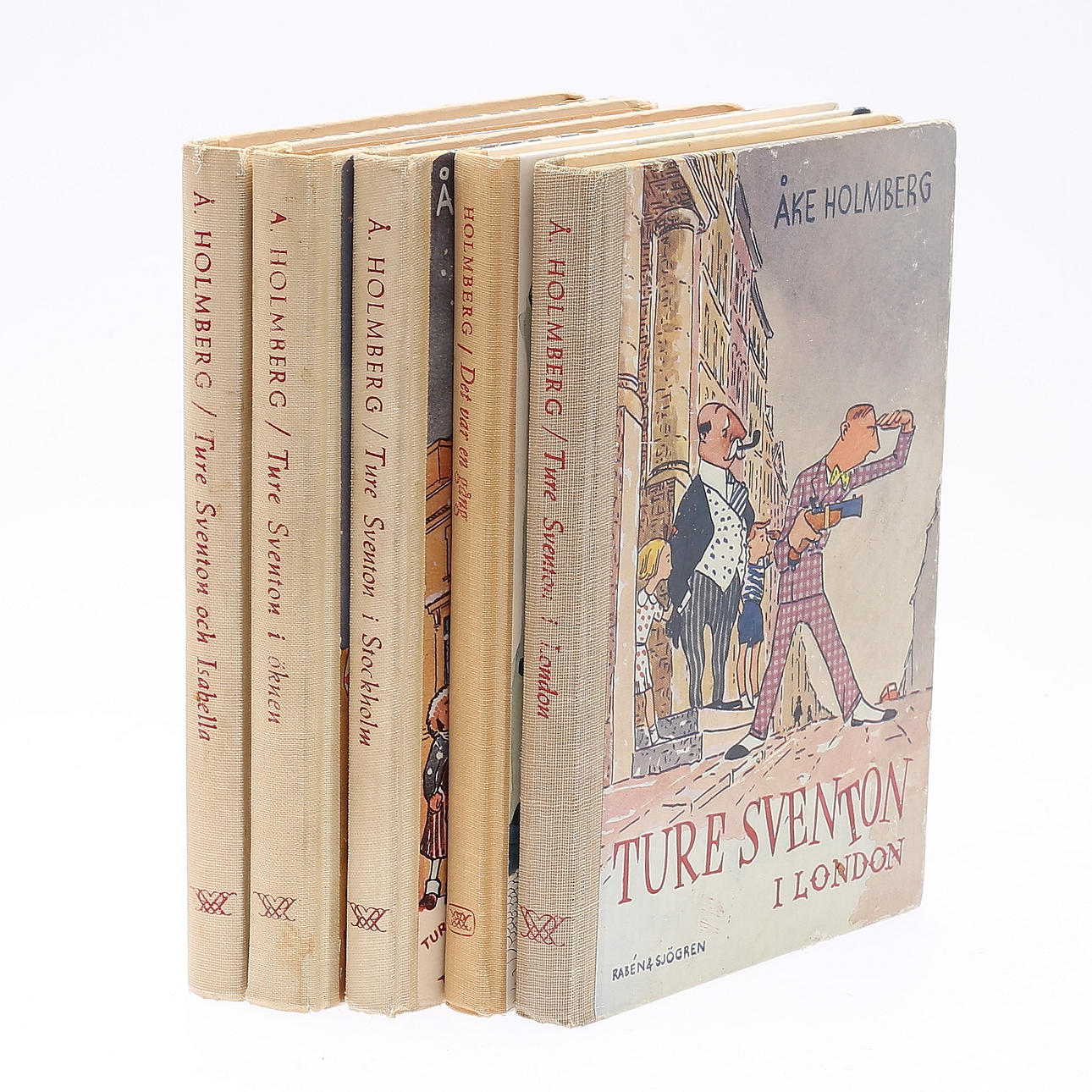 ÅKE HOLMBERG. Böcker, 5 st, Ture Sventon.