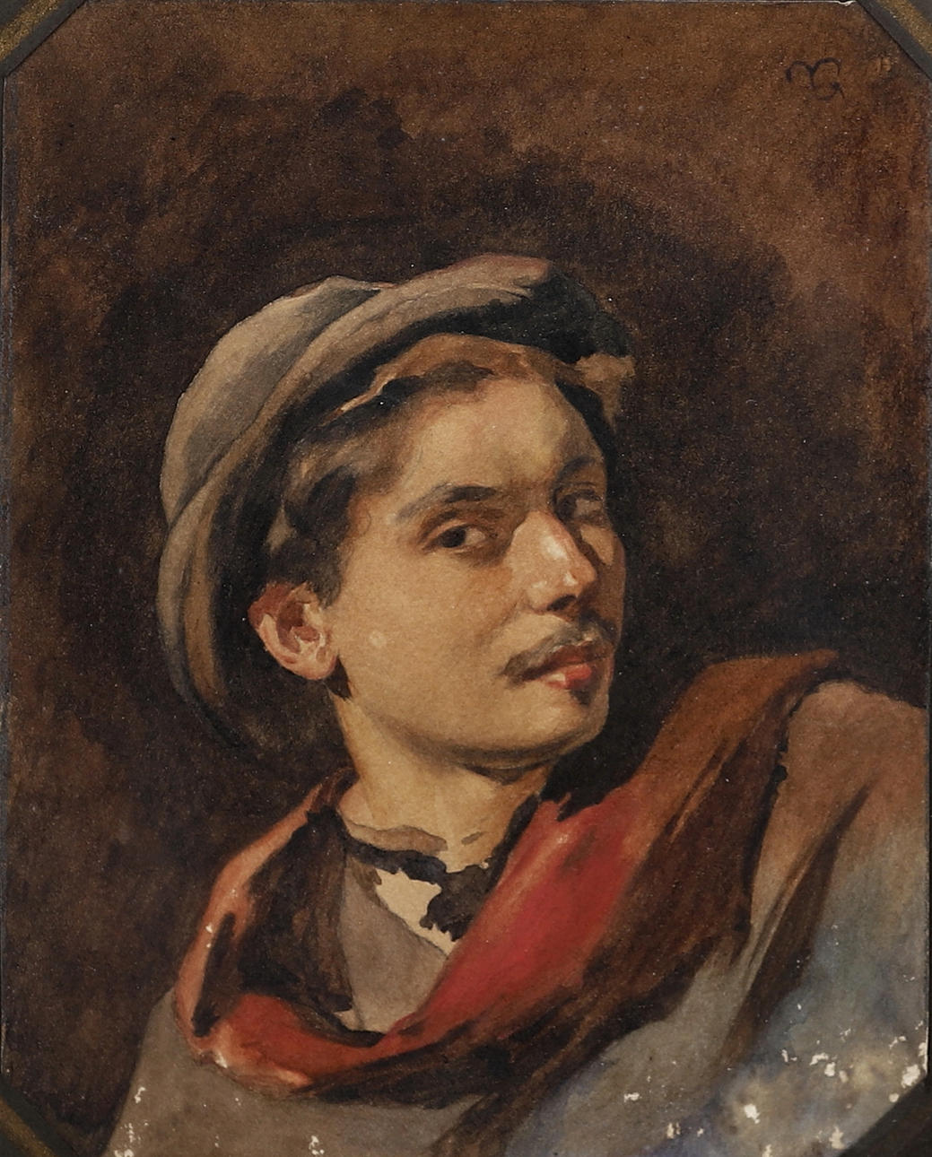 SIMÓN GÓMEZ. A young man, probably a self-portrait.