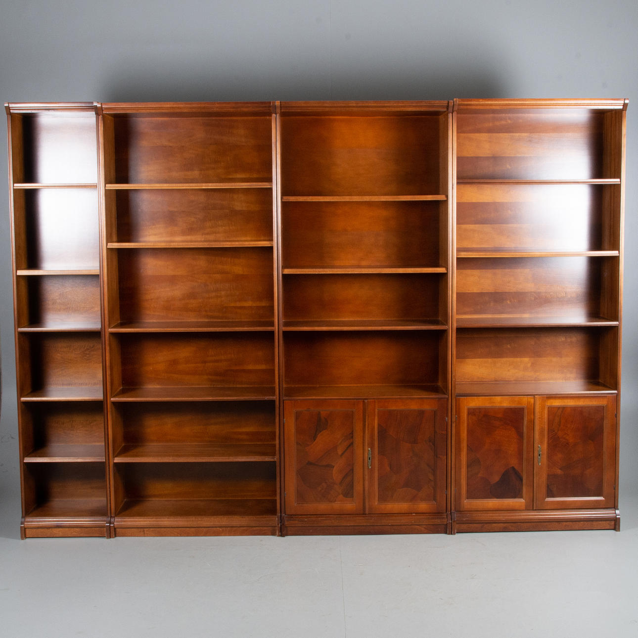 BOKHYLLA, 4-sektioner, mahogny, 2000-tal.