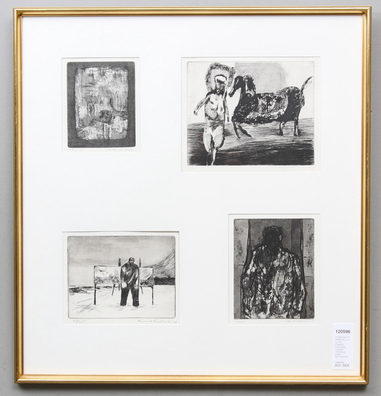 ETSNINGAR/TORRNÅLAR, 4 st av ROJ FRIBERG, Å.NILSSON, LENNART LINDHOLM, JOHN PETTERSSON.