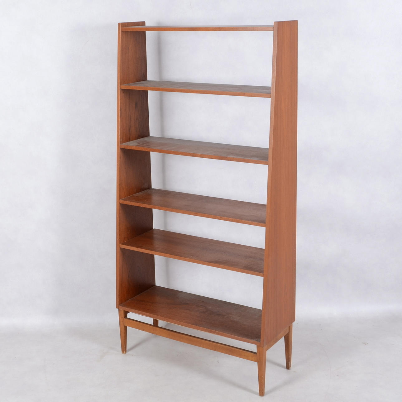 BÜCHERREGAL, Teakholz, 1960er/70er Jahre.