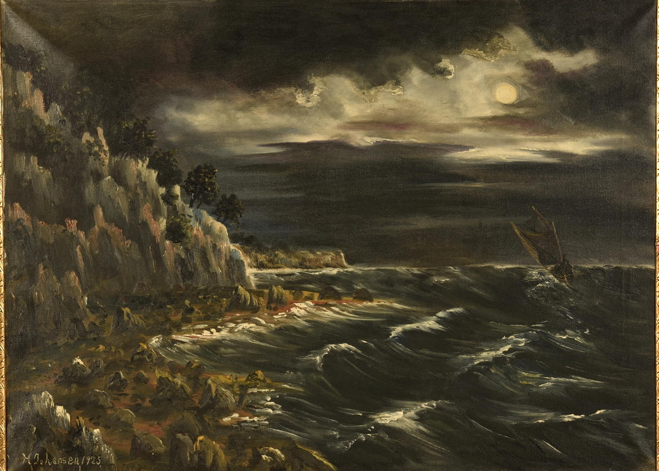 OIDENTIFIERAD KONSTNÄR. Olja på duk.