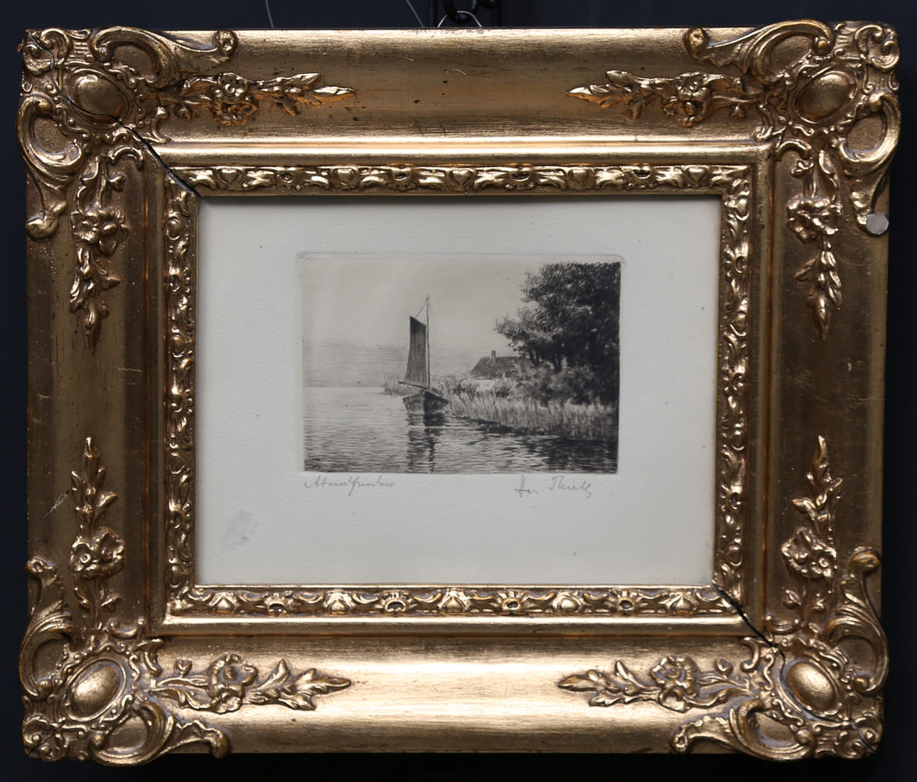 HERMANN THIELE. Aguafuerte, firmado.