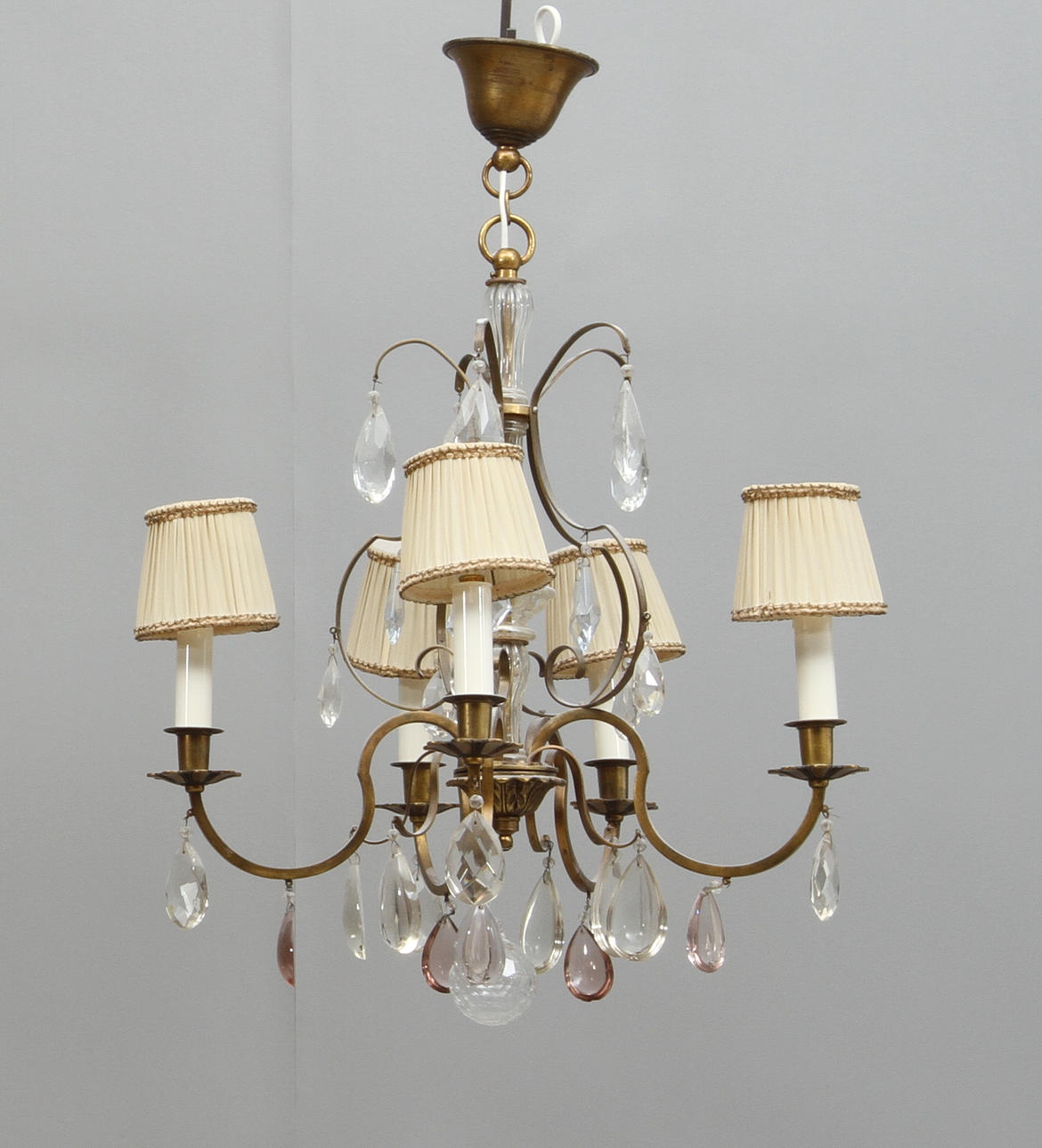 LJUSKRONA, med 5 ljusarmar, 1900-tal.