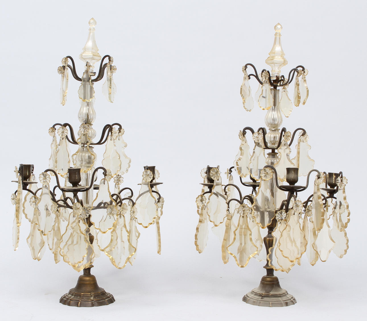 KANDELABRAR, ett par, barockstil, 18/1900-tal.