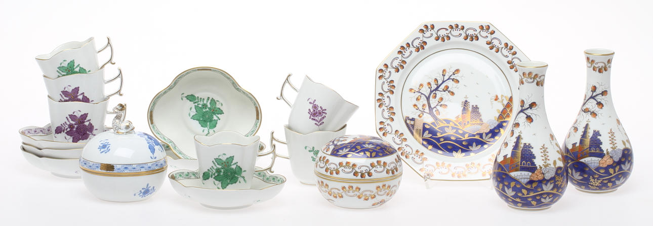 PARTI PORSLIN, 11 delar, Herend.