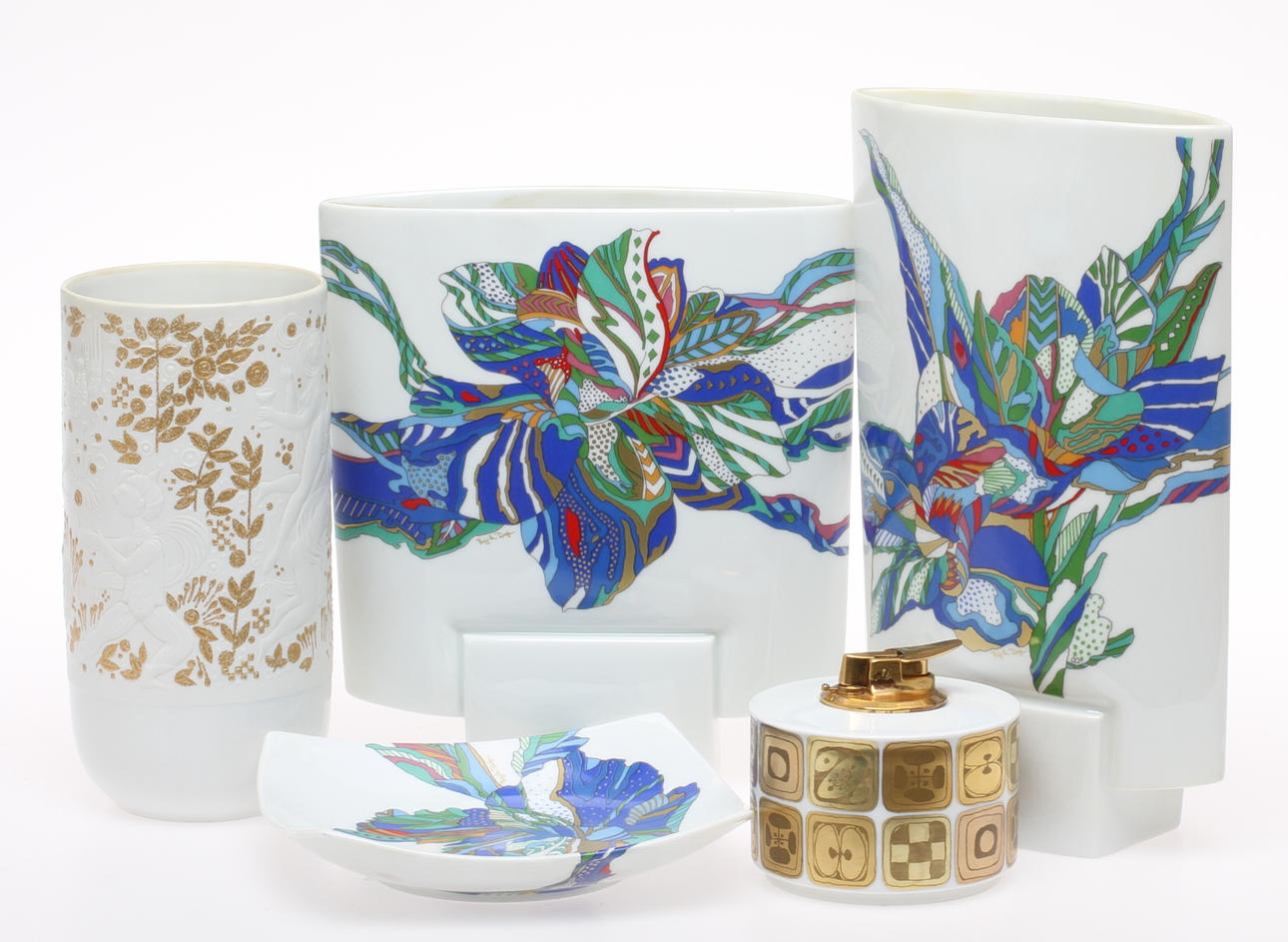 PARTI PORSLIN, 5 delar, Björn Wiinblad, Rosenthal.