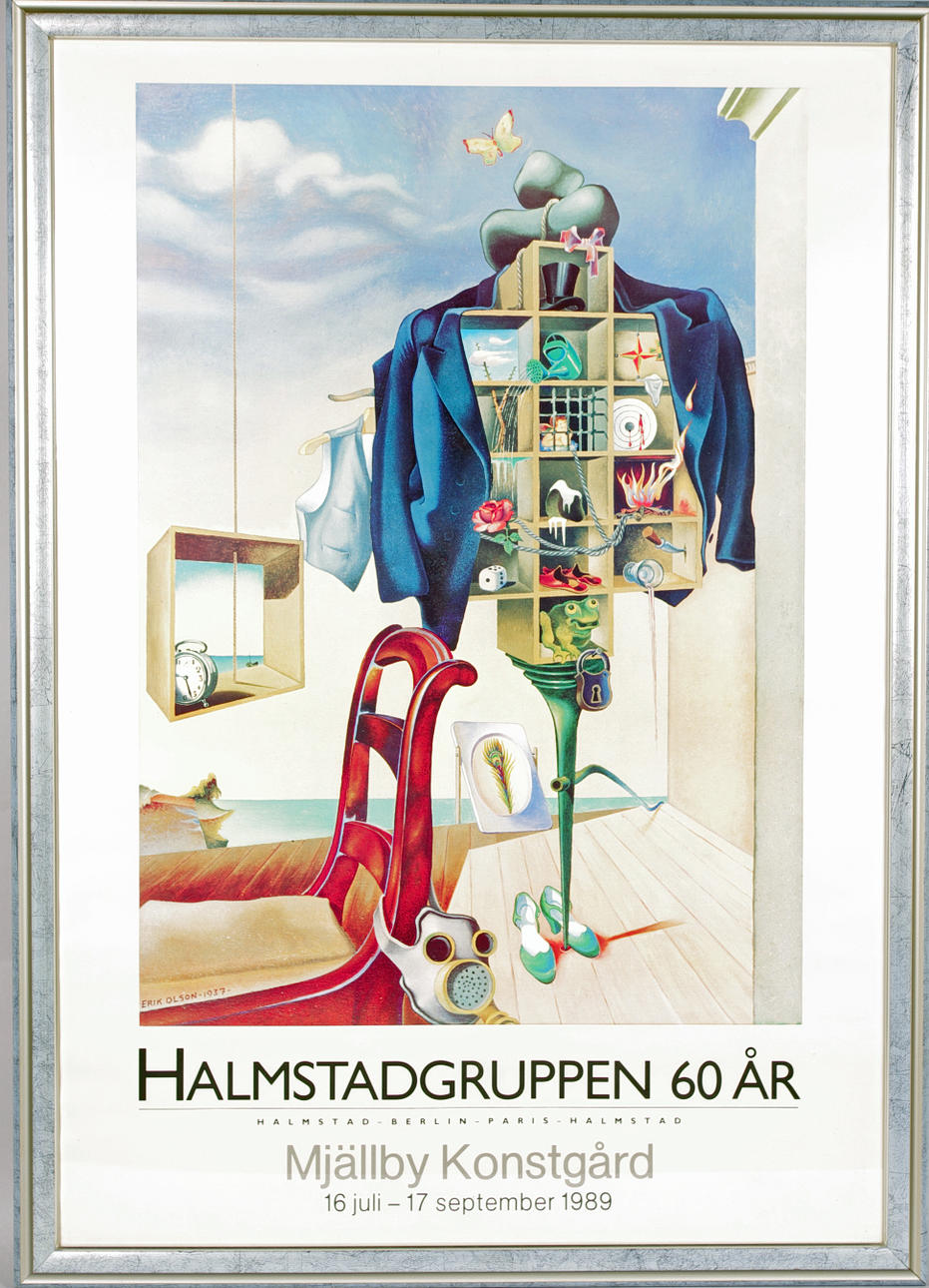 UTSTÄLLNINGSAFFISCH, Halmstadgruppen 60 år.