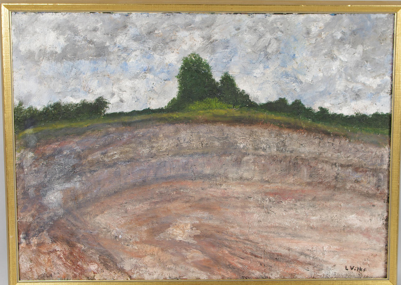 LARS VILKS. landskap, olja på duk.