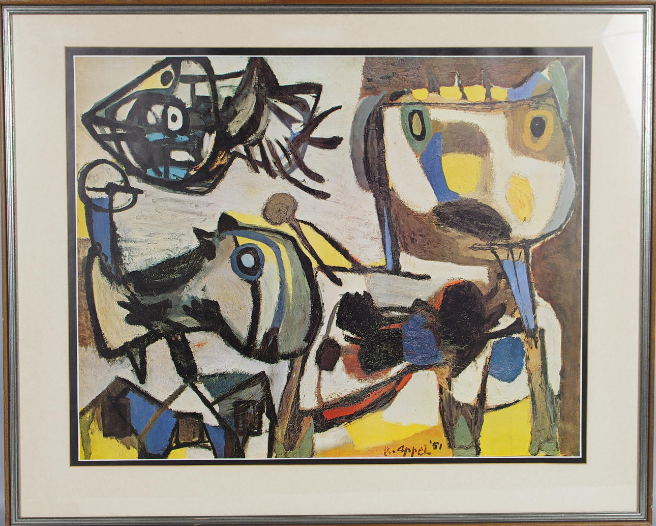 KOMPOSITION, tryck efter Karel Appel.