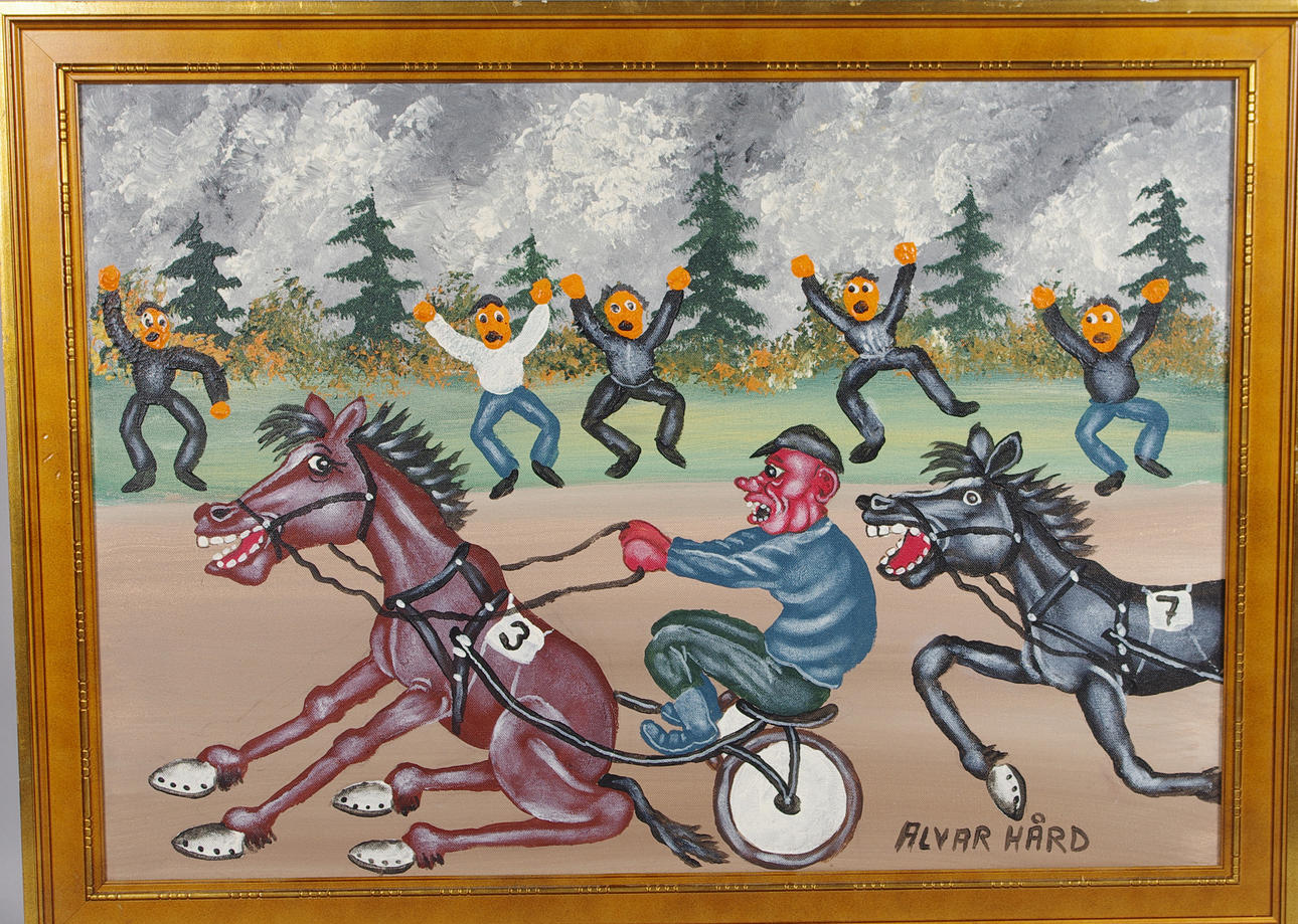 ALVAR HÅRD. travlopp, olja på duk.