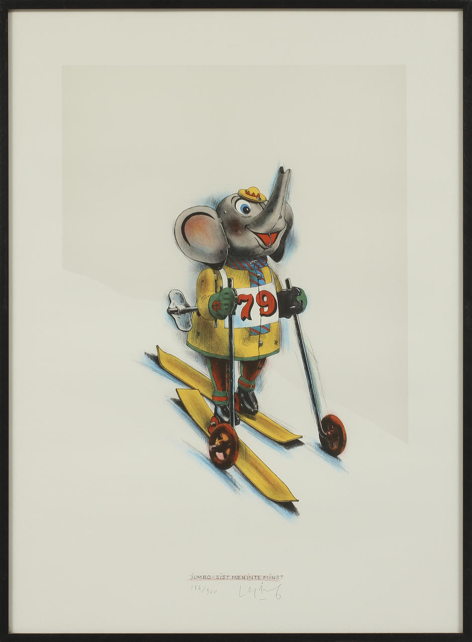 LASSE ÅBERG, färglitografi, sign o numr 186/300.