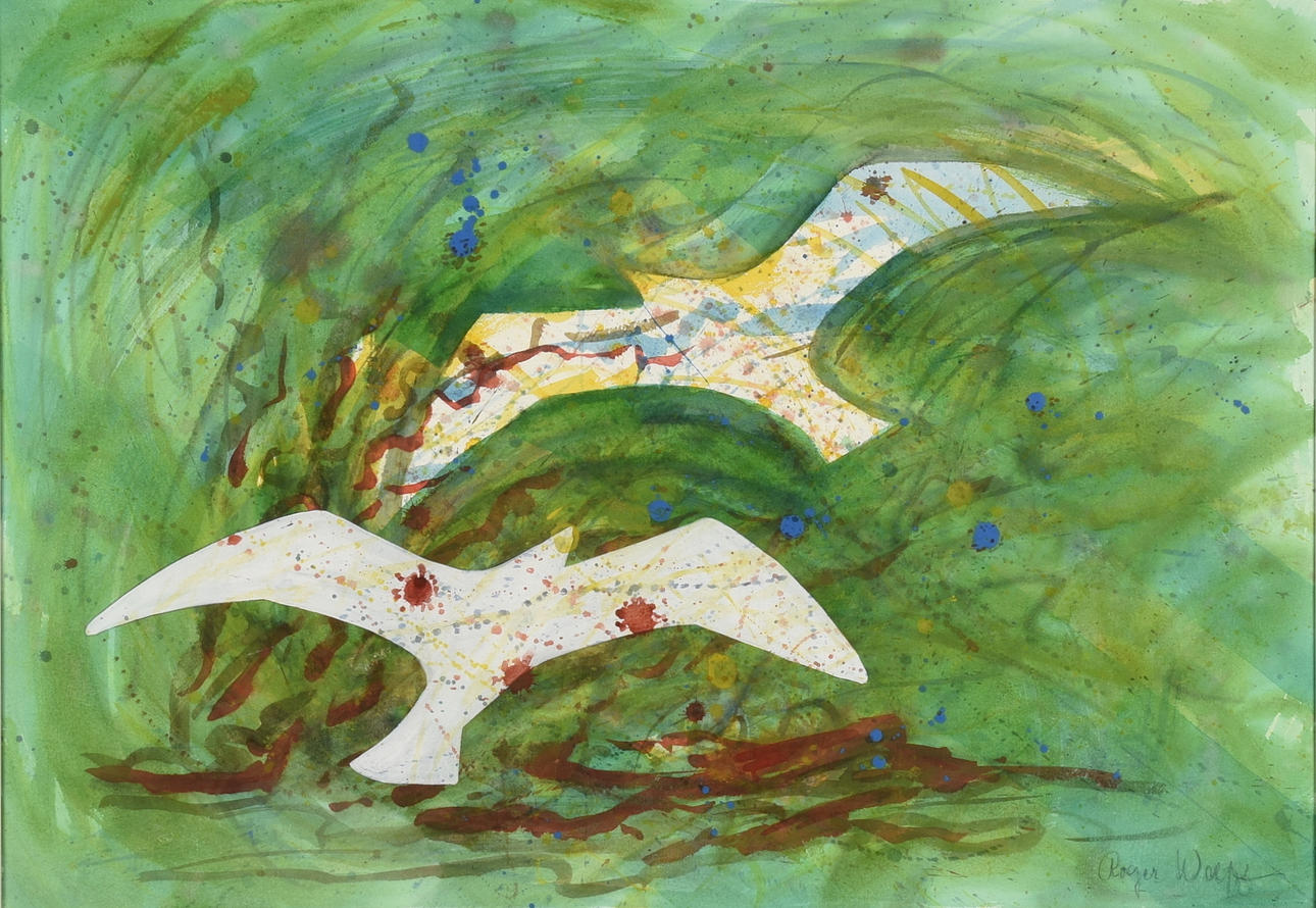 ROGER WOLFF. Akvarell.