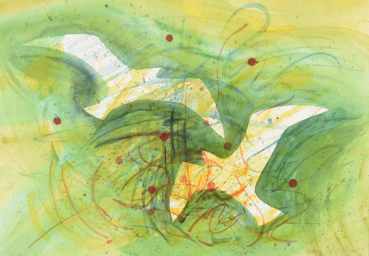 ROGER WOLFF. Akvarell.