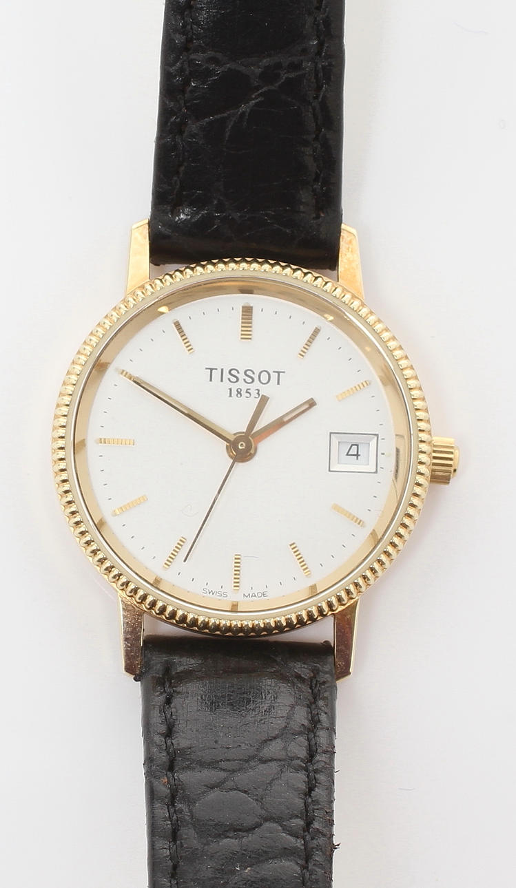 DAMARMBANDSUR, Tissot, boett 14k guld.